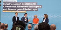 Beim Werkstattgespräch ging es um die Vereinbarkeit von Klimaschutz und Wettbewerbsfähigkeit. 