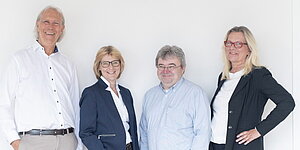 Das Team von Jupiter Analytics (v.l.) Michael Dallmayer, Dr. Elke Spahn, Josef Andrek und Sabine Perry