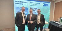 ZVO-Hauptgeschäftsführer Christoph Matheis, Tilman Kuban MdB und ZVO-Vorstand Walter Zeschky (v.l.) am ZVO-Stand