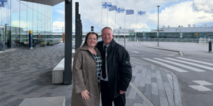 Sari Virta und Dr. Malte-Matthias Zimmer bei ihrem Besuch in Helsinki 